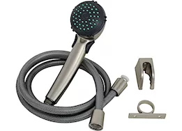 Valterra Products LLC Shower head kit, trickle shut-off, 60in vinyl hose, brushed nickel
