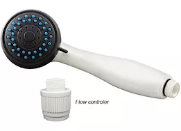 Valterra Products LLC Shower head, 3 function handheld, flow ctrl, spray/massage, white