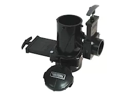 Valterra Products LLC San tee double rotating valve, 3in hub x 1-1/2in hub x 3in bayonet cap