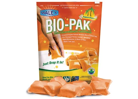 Walex Bio-Pak Natural Enzyme Black Holding Tank Deodorizer & Waste Digester (2-Pack), Tropical Breeze