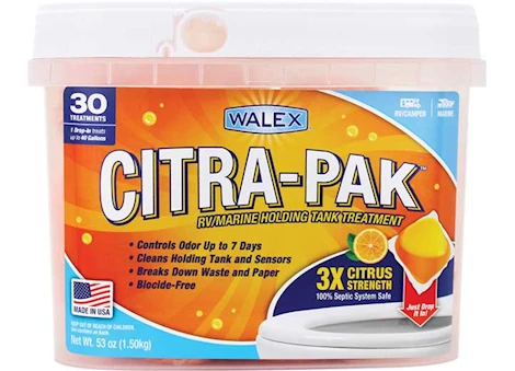 Walex Products Company, Inc CITRA-PAK RV/MARINE HOLDING TANK DEODORIZER 30PK TUB