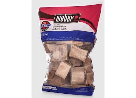 Weber Hickory Wood Chunks - 350 cu. in. Bag