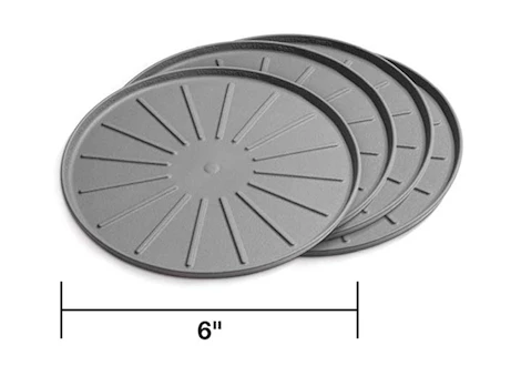 6IN ROUND COASTER SET GREY(SET OF 4)
