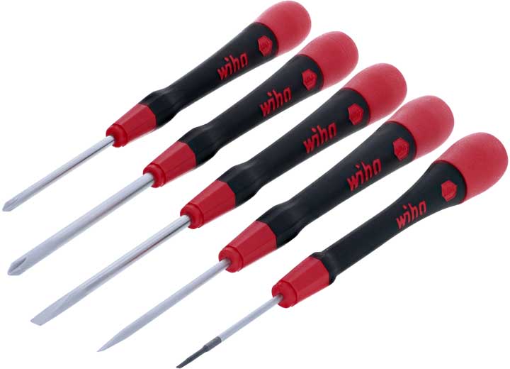 Wiha Tools USA 5 PIECE PICOFINISH SLOTTED AND PHILLIPS PRECISION SCREWDRIVER SET