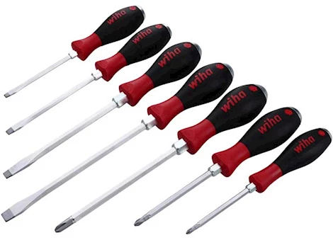 Wiha Tools USA 7 PIECE SOFTFINISH X HEAVY DUTY SLOTTED AND PHILLIPS SCREWDRIVER SET