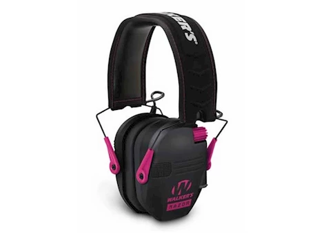 Walker’s Razor Slim Electronic Muffs – Black with Pink Accents