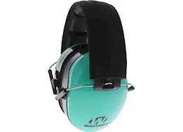 Walker’s Advanced Protection Passive Folding Muffs with Embossed Headband – Aqua Blue