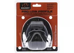 Walker’s Pro Low Profile Folding Passive Muffs - Black