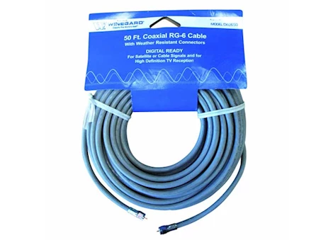 50-FOOT WEATHERPROOF RG6 COAXIAL CABLE