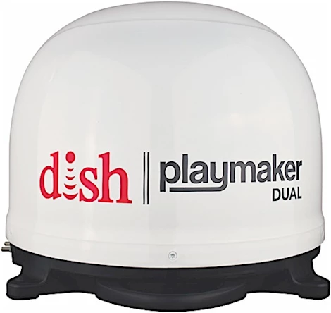 Winegard DISH Playmaker Dual Portable Automatic Satellite TV Antenna - White