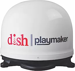 Winegard DISH Playmaker Portable Automatic Satellite TV Antenna with DISH Wally Receiver - White