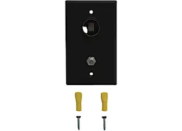 Winegard Indoor tv outlet with 12vdc receptacle, black