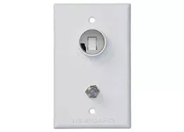 Winegard Indoor tv outlet with 12vdc receptacle, white