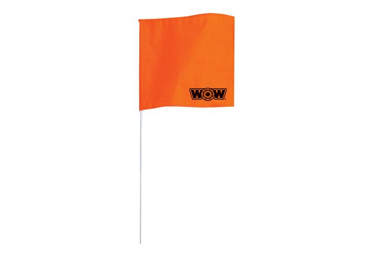 WOW Watersports Flag - 12 in. x 12 in Orange Polyester Flag with 30 in. Pole Main Image