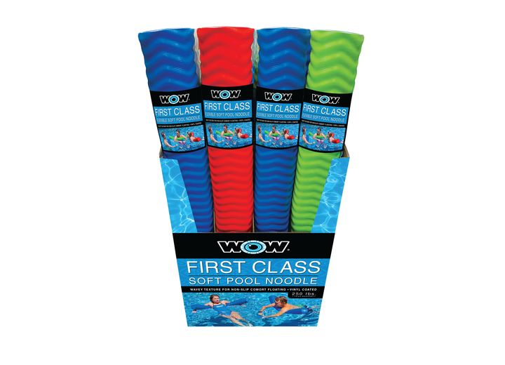 WOW FIRST CLASS SOFT POOL NOODLES (12-PACK) - ASSORTED COLORS