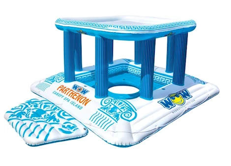 WOW 8-PERSON PARTHENON CANOPY SPA INFLATABLE ISLAND