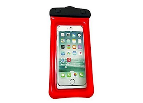 WOW H2O Proof Floating Phone Holder – Over-Sized XL, 5 in. x 9 in., Red