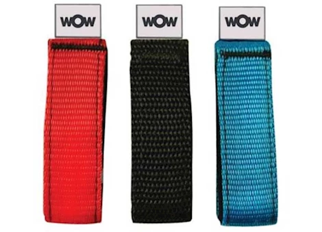 WOW Straps (6-Pack) - Black, Blue, Red