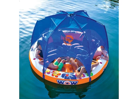 WOW 6-Person Inflatable Screen House Lounger Island