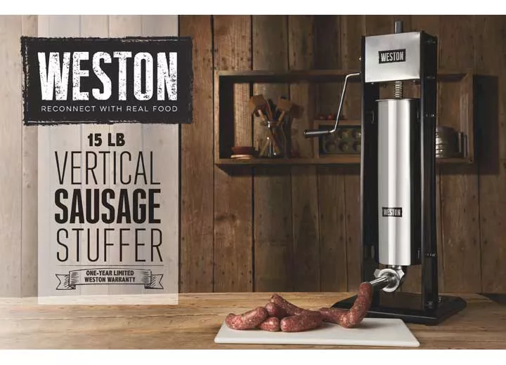 Weston Brands Vertical sausage stuffer - 15 lb capacity, two-speed