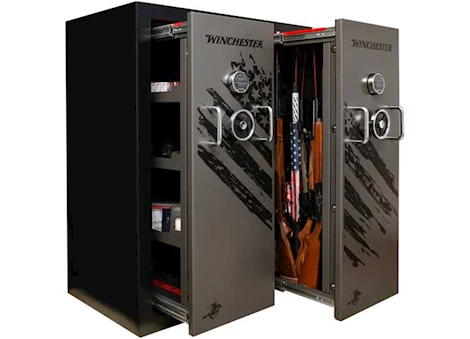 Winchester Safes Defender double door gun safe; two-tone slate & black Main Image