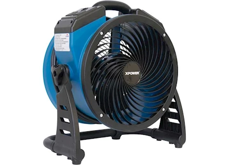 Xpower 69 WATTS, 1100CFM, 0.6AMPS, 4 SPEEDS INDUSTRIAL AXIAL AIR MOVER W/ POWER OUTLETS