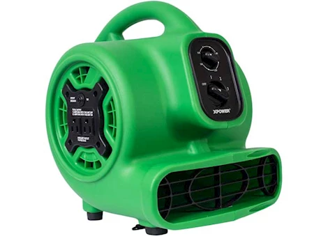 Xpower 1/4HP, 925CFM, 2.3AMPS, 4 POSITIONS, 3 SPEED MINI MIGHTY AIR MOVER W/ POWER OUTL