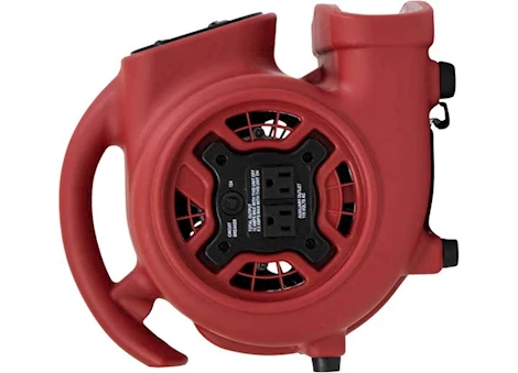 Xpower 1/4HP, 925CFM, 2.3AMPS, 4 POSITIONS, 3 SPEED MINI MIGHTY AIR MOVER W/ POWER OUTL