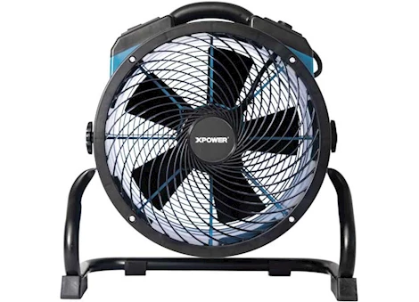 Xpower 1/4HP, 2100CFM, 1.6AMPS, , AXIAL AIR MOVER W/ POWER OUTLETS , BLUE