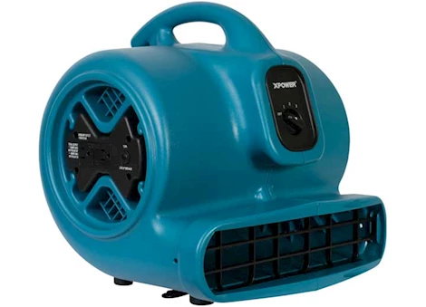 Xpower 1/3HP, 2400CFM, 3.8AMPS, 4 POSITIONS, 3 SPEEDS AIR MOVER W/ GFCI POWER OUTLETS ,