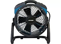 Xpower 69 watts, 1100cfm, 0.6amps, 4 speeds industrial axial air mover w/ power outlets