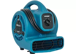 Xpower 1hp, 3600cfm, 8.5amps, 4 positions, 3 speeds air mover, blue