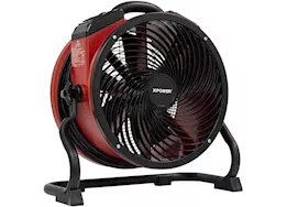 Xpower 1/4hp, 2100cfm, 1.6amps,  industrial axial air mover w/ power outlets , red