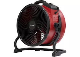 Xpower 1/4hp, 2100cfm, 1.6amps,  industrial axial air mover w/ power outlets , red