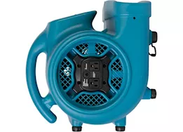 Xpower 1/4hp, 1600cfm, 3amps, 4 positions, 3 speeds air mover w/ power outlets , blue