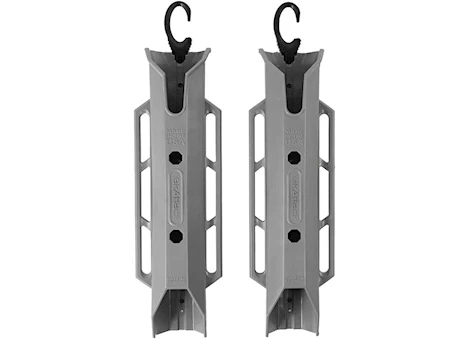 YakAttack TETHERTUBE ROD HOLDER- TWO PACK WITH MOUNTING HARDWARE, BATTLESHIP GREY