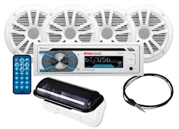 Boss audio systems mck508wb.64s marine receiver speaker package, bluetooth