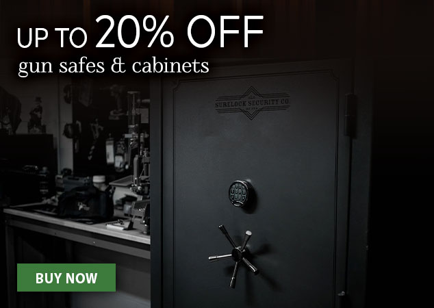 up to 20% off gun safes & cabinets